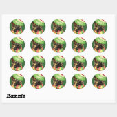 Happy Howliday German Shepherd Ronde Sticker (Vel)