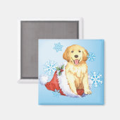 Happy Howliday Golden Retriever Magneet (Voorkant / Achterkant)