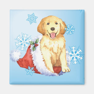 Happy Howliday Golden Retriever Magneet