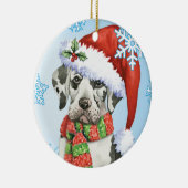 Happy Howliday Great Dane Keramisch Ornament (Rechts)