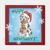 Happy Howliday Great Dane Magneet (Voorkant)