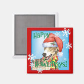 Happy Howliday Greyhound Magneet (Voorkant / Achterkant)