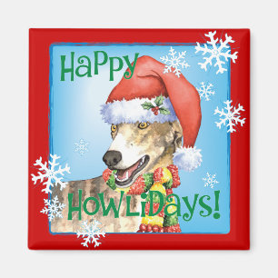 Happy Howliday Greyhound Magneet