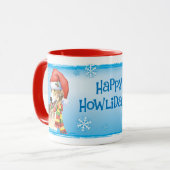 Happy Howliday Greyhound Mok (Voorkant links)