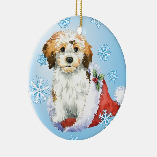 Happy Howliday Havanese Keramisch Ornament (Rechts)