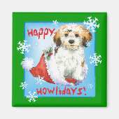 Happy Howliday Havanese Magneet (Voorkant)