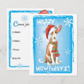 Happy Howliday Ibizan Hound Kaart (Voorkant / Achterkant)