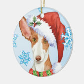 Happy Howliday Ibizan Hound Keramisch Ornament (Links)