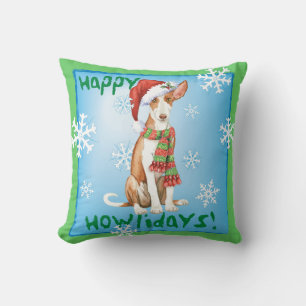 Happy Howliday Ibizan Hound Kussen