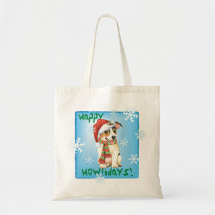 Happy Howliday Jack Russell Terrier Canvas tas