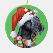 Happy Howliday Kerry Blue Terrier Keramisch Ornament (Voorkant)