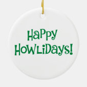 Happy Howliday Kerry Blue Terrier Keramisch Ornament (Achterkant)