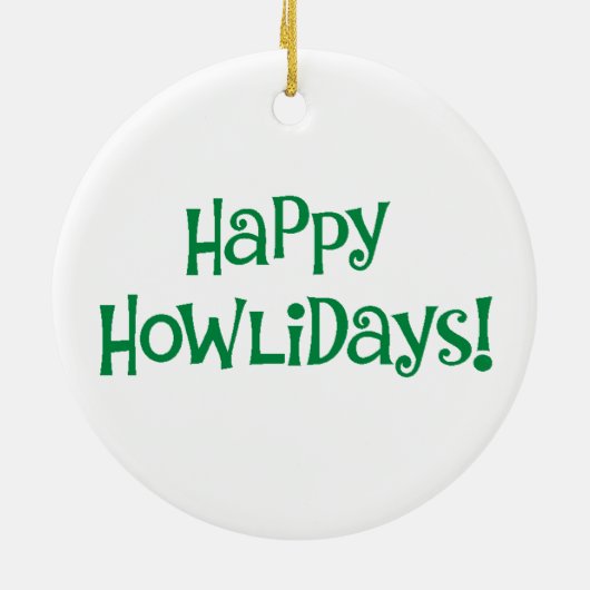 Happy Howliday Kerry Blue Terrier Keramisch Ornament (Achterkant)