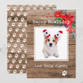 Happy Howliday-kerstkaart (Voorkant / Achterkant)