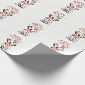 Happy Howliday kerstmis: dalmation pet Cadeaupapier (Hoek)
