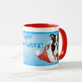 Happy Howliday Long Coat Chihuahua Mok (Voorkant rechts)