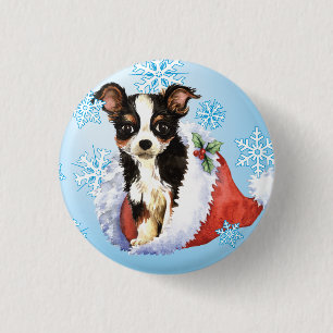 Happy Howliday Long Coat Chihuahua Ronde Button 3,2 Cm