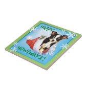 Happy Howliday Long Coat Chihuahua Tegeltje (Zijkant)