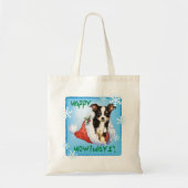 Happy Howliday Long Coat Chihuahua Tote Bag (Voorkant)