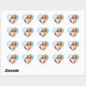 Happy Howliday Longhaire Dachshund Hart Sticker (Vel)
