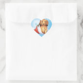 Happy Howliday Longhaire Dachshund Hart Sticker (Tas)