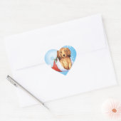 Happy Howliday Longhaire Dachshund Hart Sticker (Envelop)