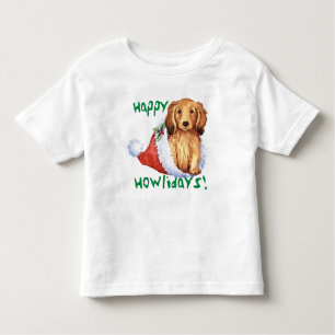 Happy Howliday Longhaire Dachshund Kinder Shirts