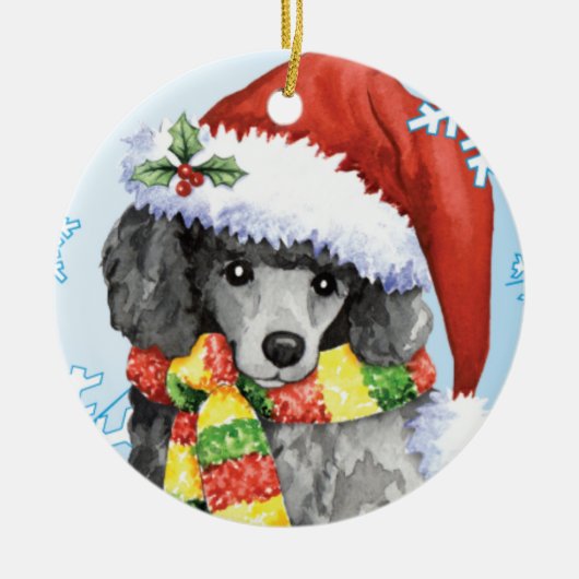 Happy Howliday Miniature Podle Keramisch Ornament (Voorkant)