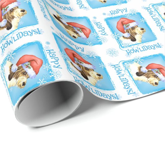 Happy Howliday PBGV Cadeaupapier (Rol Hoek)