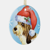 Happy Howliday PBGV Keramisch Ornament (Rechts)
