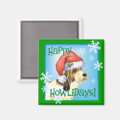 Happy Howliday PBGV Magneet (Voorkant / Achterkant)
