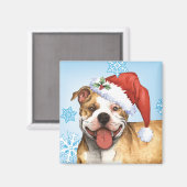 Happy Howliday Pit Bull Terrier Magneet (Voorkant / Achterkant)