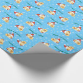 Happy Howliday Pomeranian Cadeaupapier (Hoek)