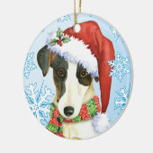 Happy Howliday Smooth Fox Terrier Keramisch Ornament (Links)