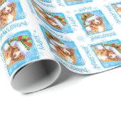 Happy Howliday Toller Cadeaupapier (Rol Hoek)