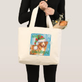 Happy Howliday Toller Grote Tote Bag (Voorkant (product))