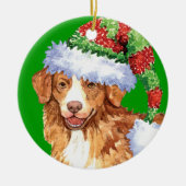 Happy Howliday Toller Keramisch Ornament (Voorkant)