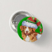 Happy Howliday Toller Ronde Button 3,2 Cm (Voorkant /achterkant)