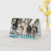 Happy Howlidays 2 - Add YOUR DOG PHOTO Kaart (Gele Bloem)