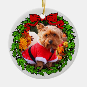 Happy Howlidays Aangepaste foto Keramisch Ornament