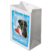 Happy Howlidays Affenpinscher Medium Cadeauzakje (Voorkant Gekanteld)
