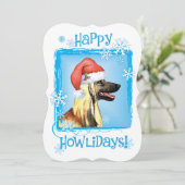 Happy Howlidays Afghaans Feestdagenkaart (Staand voorkant)