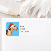 Happy Howlidays Airedale Etiket (Insitu)