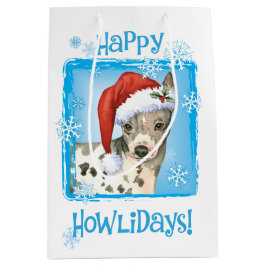 Happy Howlidays American Hairless Terrier Medium Cadeauzakje