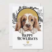 Happy Howlidays Amerikaanse Cocker Spaniel Kerstmi Feestdagenkaart (Voorkant)