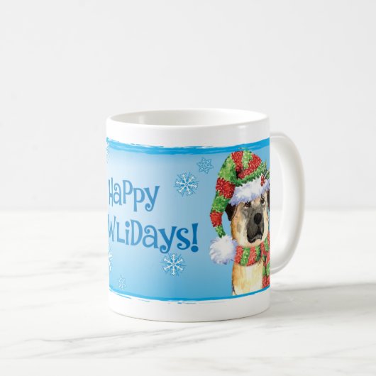 Happy Howlidays Anatolian Shepherd Coffee Mok (Voorkant rechts)