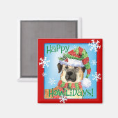 Happy Howlidays Anatolian Shepherd Magnet (Voorkant / Achterkant)