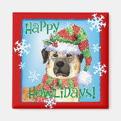 Happy Howlidays Anatolian Shepherd Magnet (Voorkant)