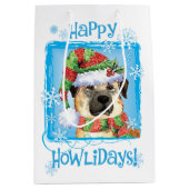 Happy Howlidays Anatolian Shepherd Medium Gift Bag Medium Cadeauzakje (Voorkant)