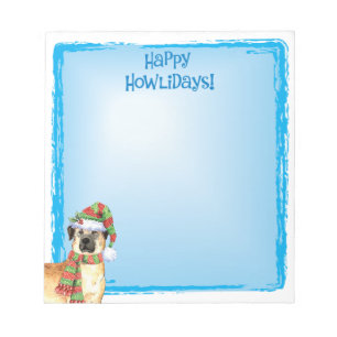 Happy Howlidays Anatolian Shepherd Notepad Notitieblok